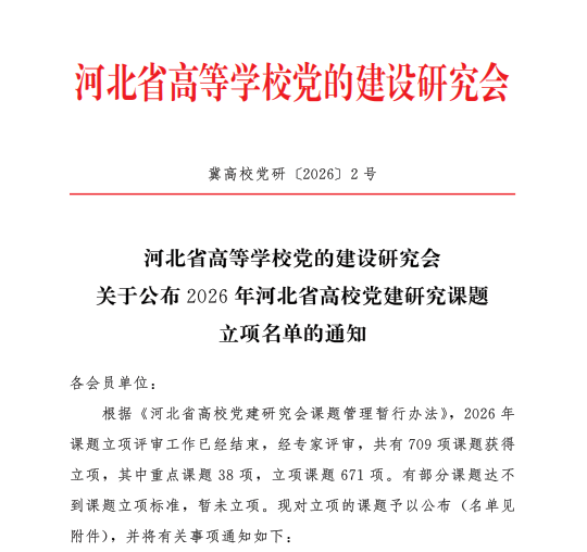 喜报！我校党建课题研究工作斩获佳绩实现历史性突破